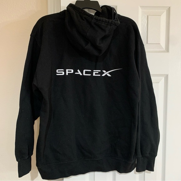 SpaceX Official Hoodie Occupy Mars Mens Size Large Black Hooded Sweatshirt - Picture 3 of 9